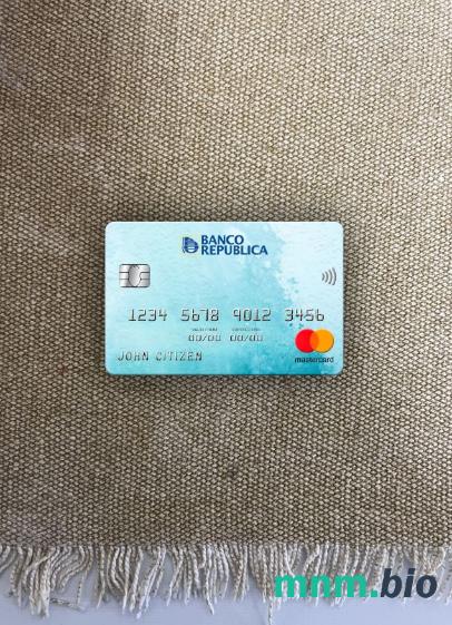 Uruguay Banco De La Republica Oriental Del Uruguay bank wygląd zdjęcia mastercard skan PSD + zdjęcie